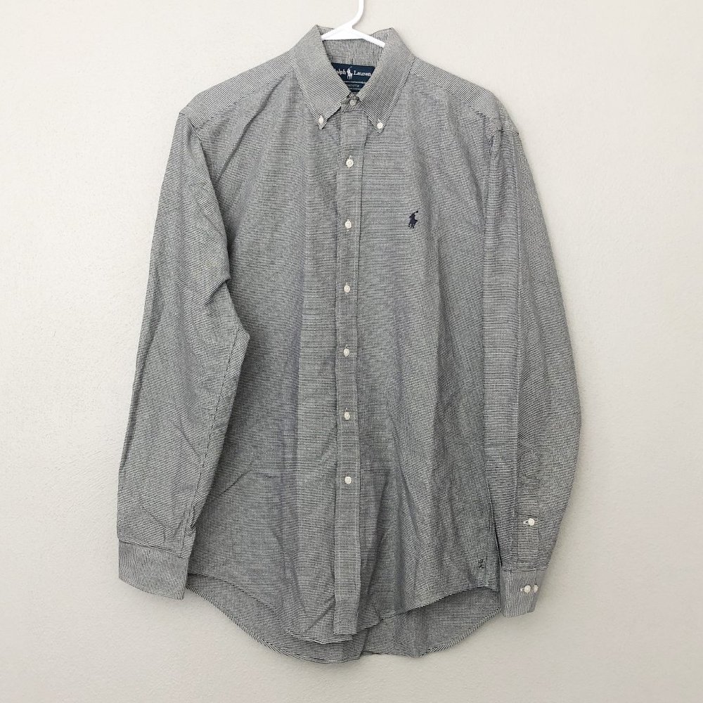 RALPH LAUREN Yarmouth Oxford Top SZ 15 1/2 34/35